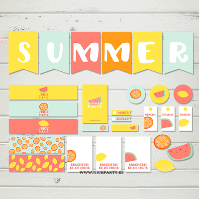 Printable pack Summer fruits