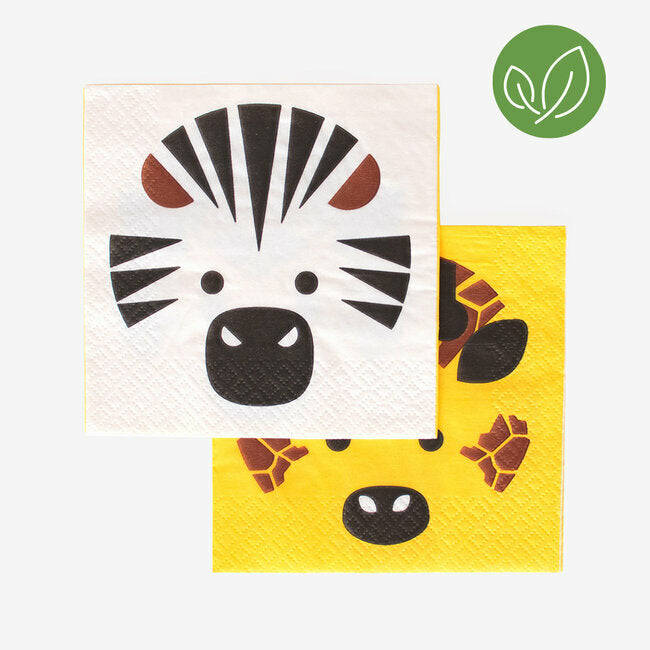 ECO Safari animals napkins / 20 pcs.