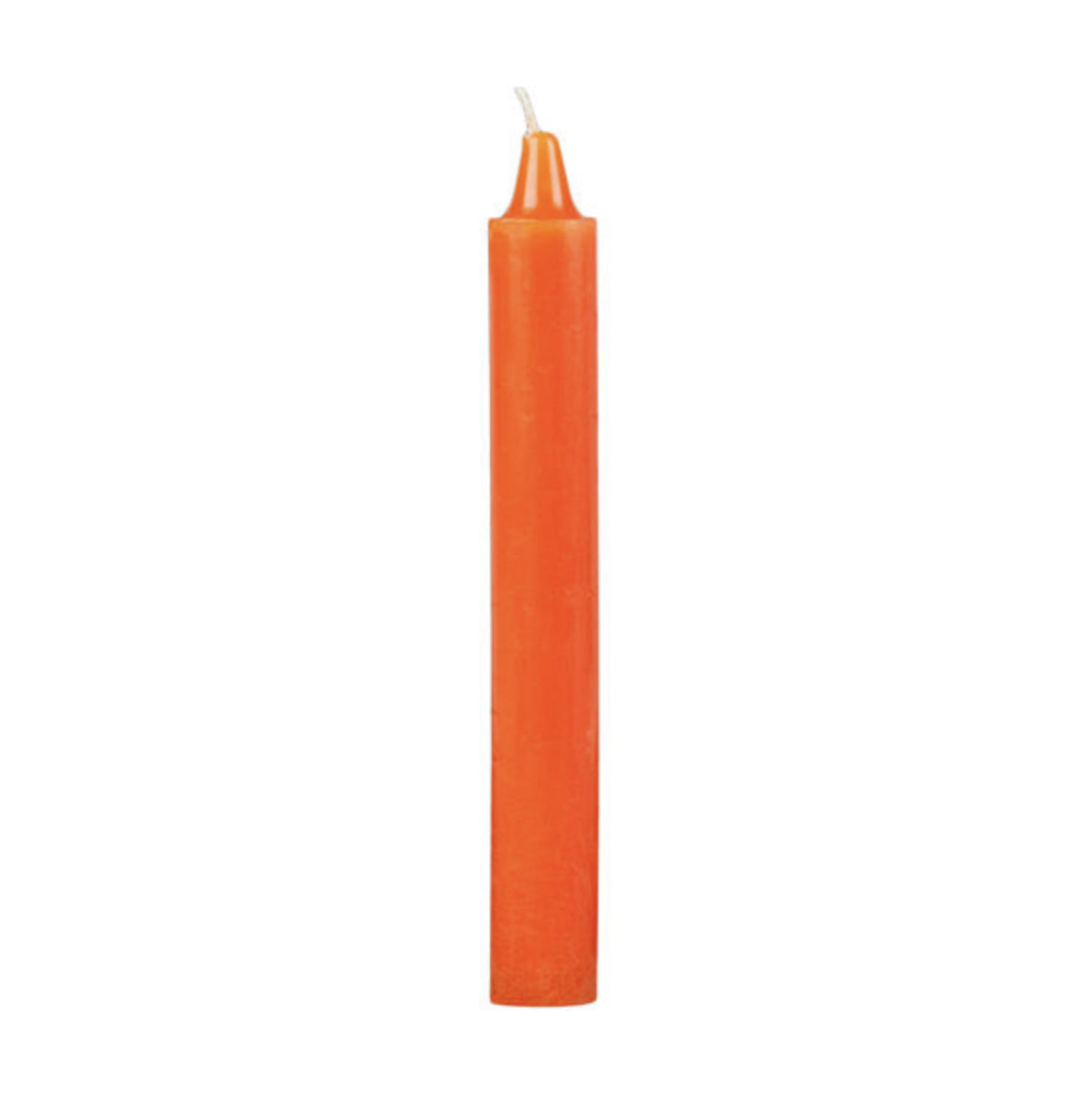 Basic orange cylindrical candle / 4 pcs.
