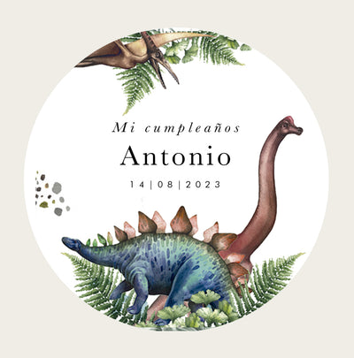 Personalized dinosaur sticker
