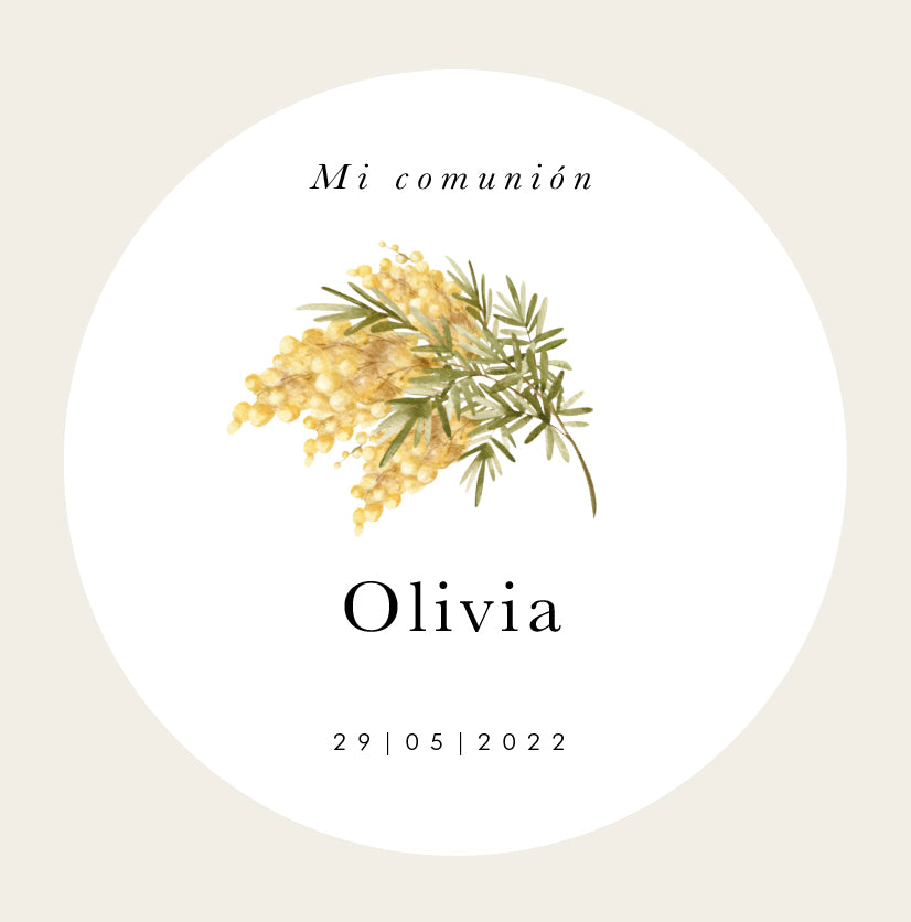 Autocolante personalizado Mimosa / 12 pcs.