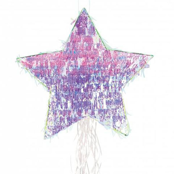 Piñata estrella iridiscente
