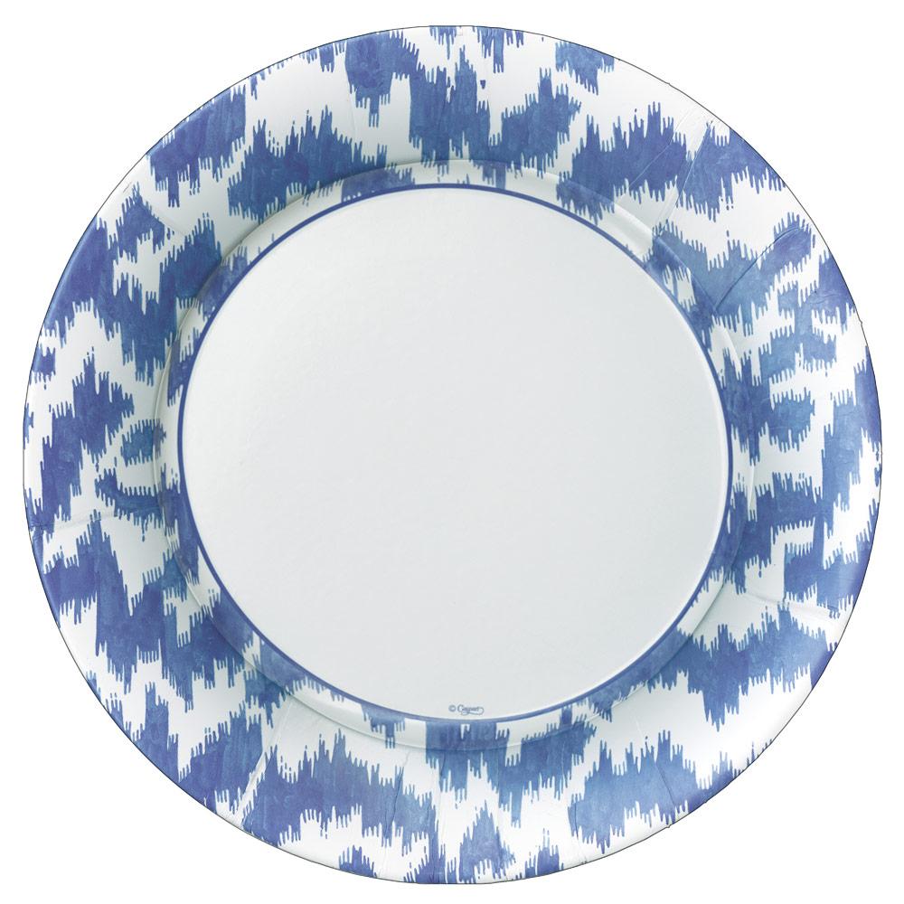 Moiré blue patterned plates / 8 pcs.