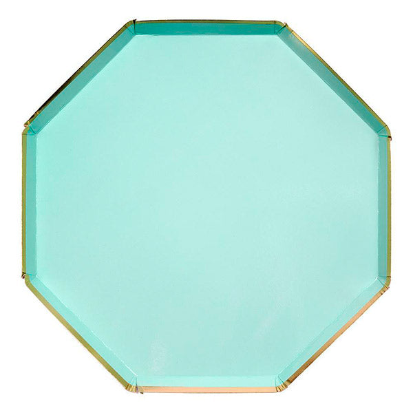 Octagonal plate Mint / 8 pcs.