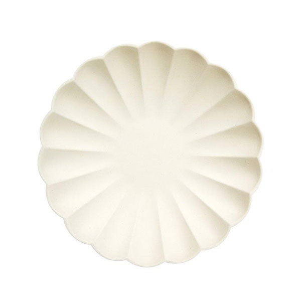 Eco premium ivory dessert plates / 8 pcs.