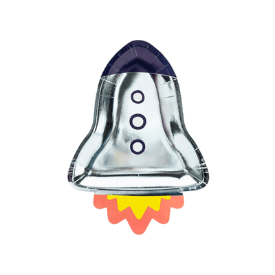 Space rocket plate / 6 units