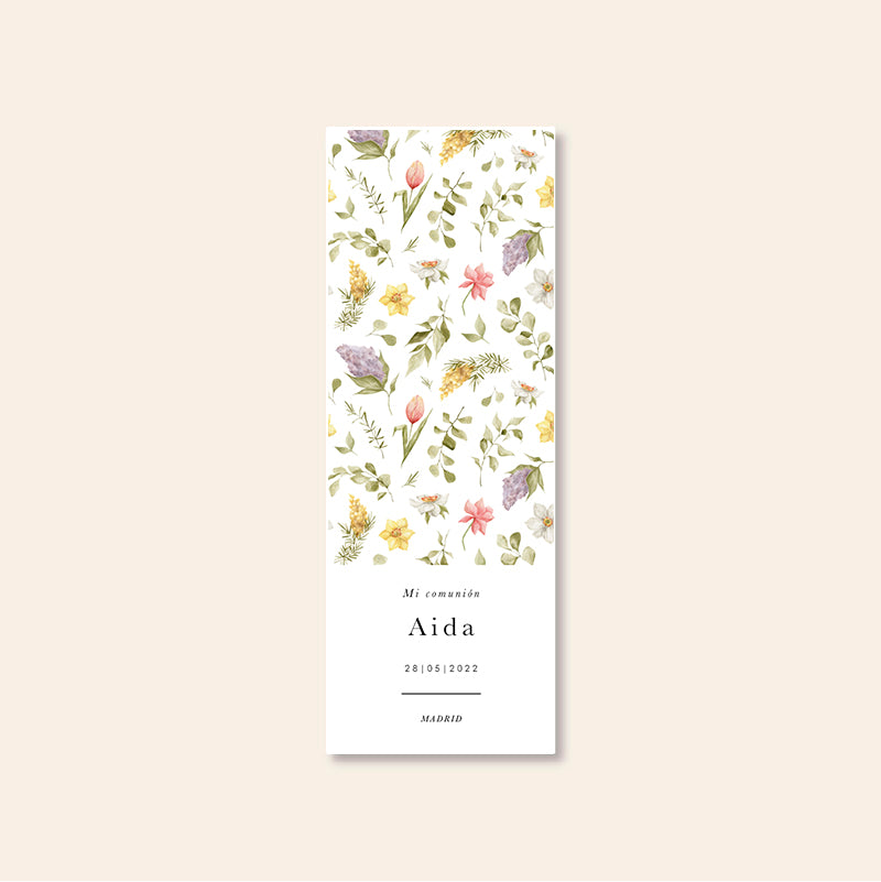 Pastel Spring personalized bookmark