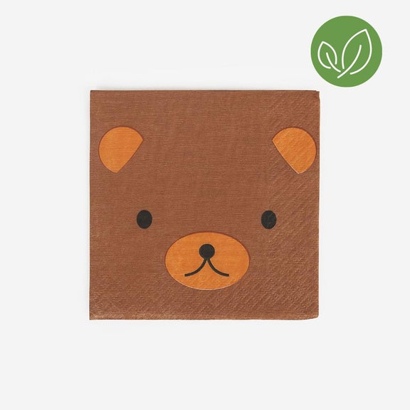 ECO forest bear napkins / 20 pcs.