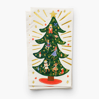 Servilleta larga árbol de Navidad Cascanueces R. Paper & Co. / 20 uds.