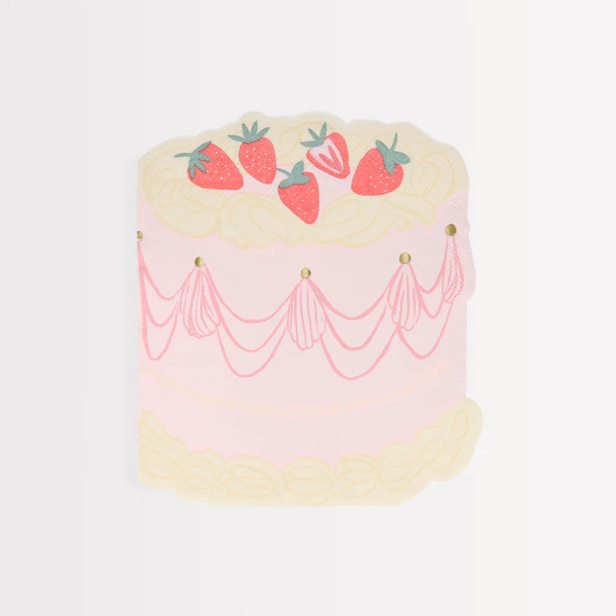 Strawberry shortcake napkin pink / 16 pcs.