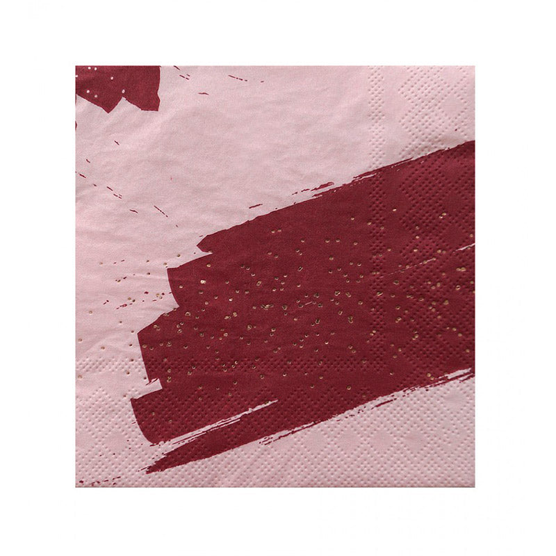 Burgundy geometric napkin / 20 pcs.