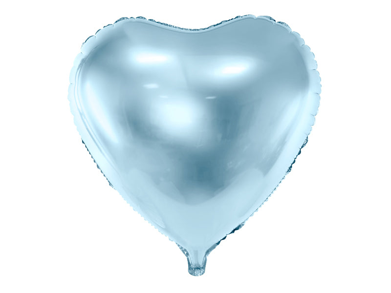sky blue heart mylar balloon