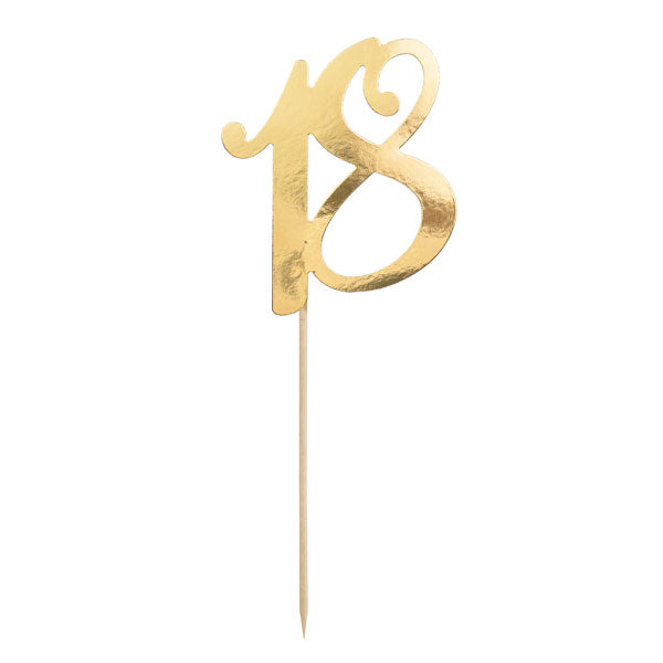 Gold cake topper 18