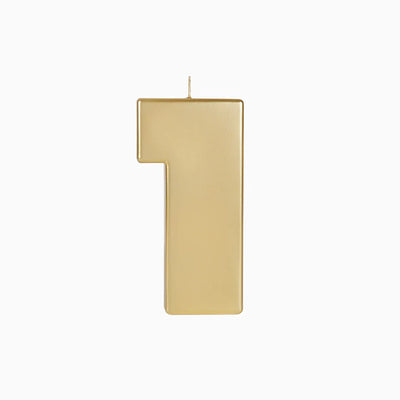 Giant gold number candle